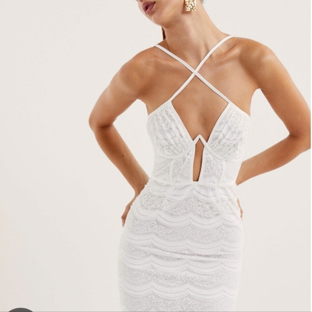 For Love And Lemons sexy White Lace mini dress  size L new with tags